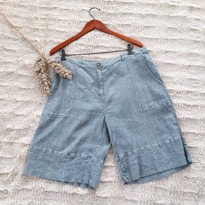 Poetry Bermuda Linen Blend  Shorts Size 12